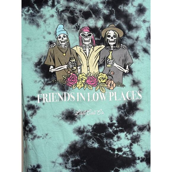 Tie-Dye Last Call Co. ‘Friends in Low Places’ Short Sleeve Graphic T-Shirt - Picture 5 of 5